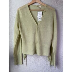 NWT Moth Anthropologie Sage Green Kid Mohair Wool Blend Cardigan Sweater Medium